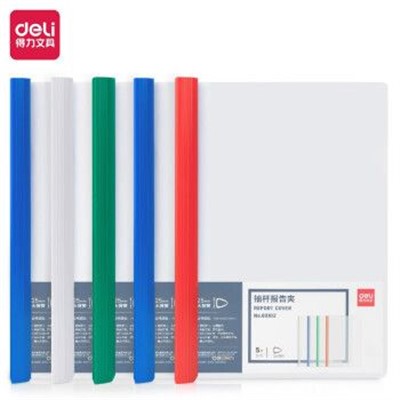 得力 63102 抽桿夾 A4 25mm學生試卷資料夾抽桿文件夾